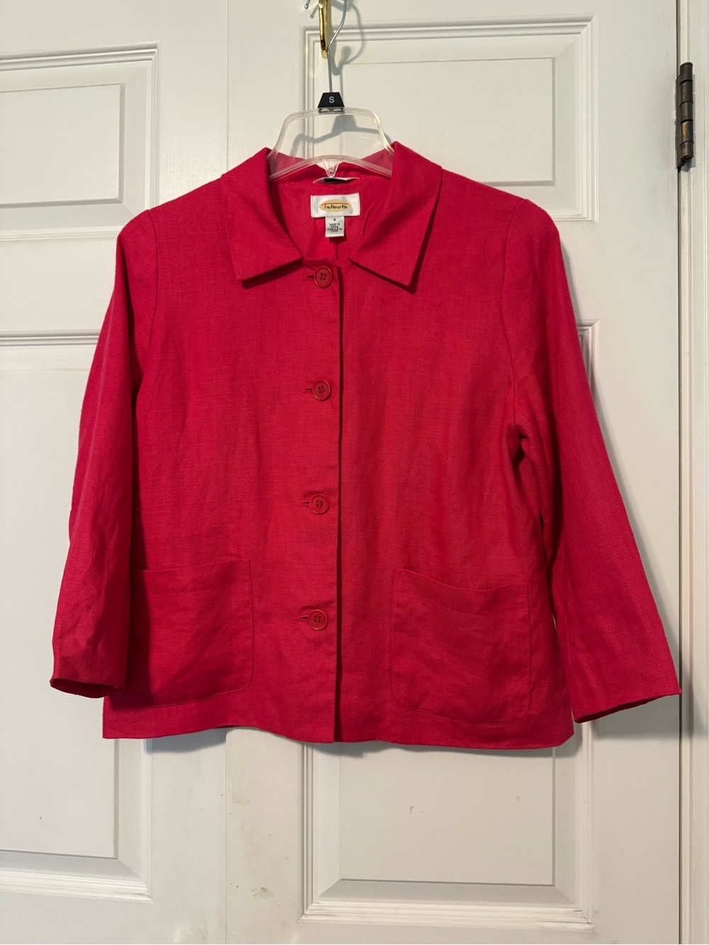 Talbots Classic Button-Front Irish Linen Jacket S